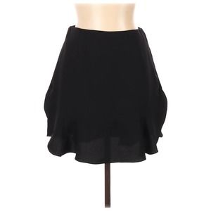 Banana Republic Frills & Ruffles Pencil Silhouette Black Casual Skirt Sz 10